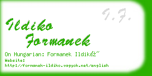 ildiko formanek business card